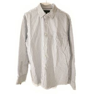 Banana  Republic stripped blue button down no iron